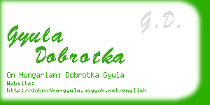 gyula dobrotka business card